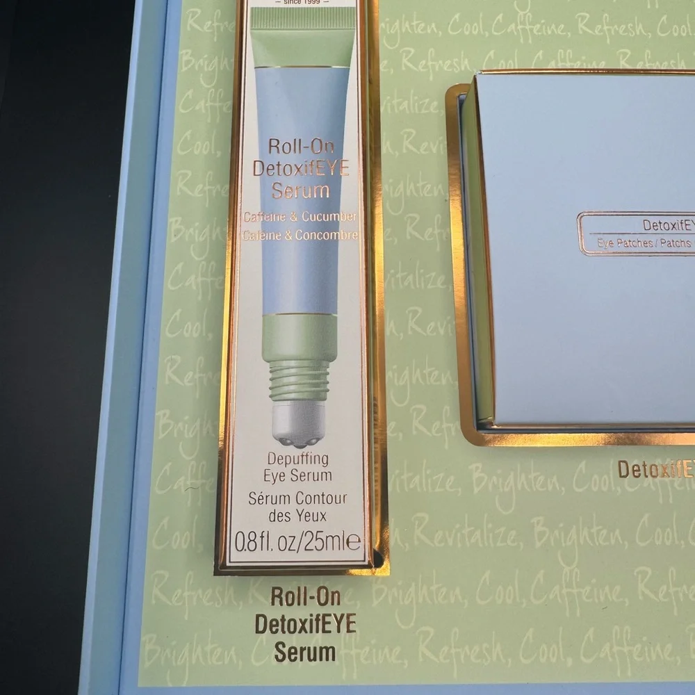 NWT Pixi Roll-On DetoxifEYE Serum & Eye Patches Boxed Set